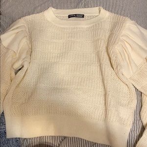 Shein Ruffle puff sleeve sweater
